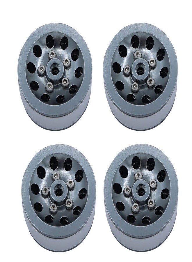 FACCNOY Metal Beadlock Wheel Hub Rims with Tires for 1/16 WPL C14 C24 B14 B24 B16 1/12 MN78 MN99S MND90 RC Car Parts (Titanium) - Image 2